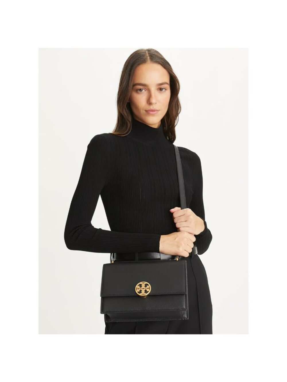 Tory Burch Miller Shoulder Bag Black OS - Picture 16 of 16